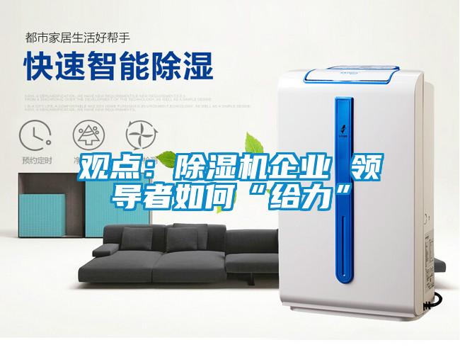 觀點：除濕機企業(yè) 領(lǐng)導(dǎo)者如何“給力”