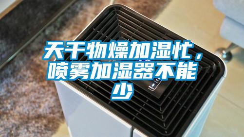 天干物燥加濕忙，噴霧加濕器不能少