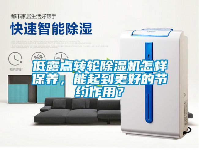 低露點轉(zhuǎn)輪除濕機怎樣保養(yǎng)，能起到更好的節(jié)約作用？