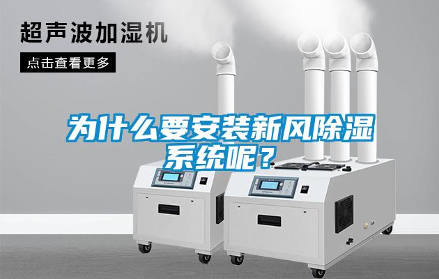 為什么要安裝新風除濕系統呢？