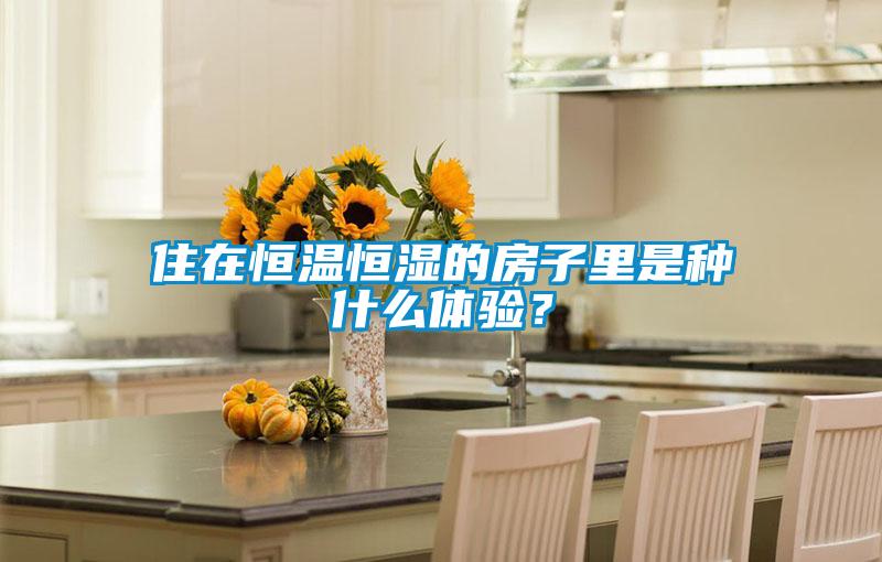 住在恒溫恒濕的房子里是種什么體驗？