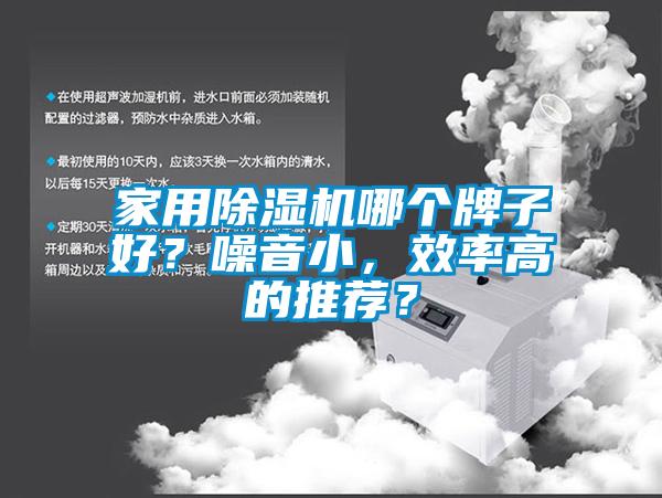家用除濕機哪個牌子好？噪音小，效率高的推薦？