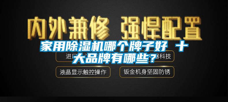 家用除濕機哪個牌子好 十大品牌有哪些？