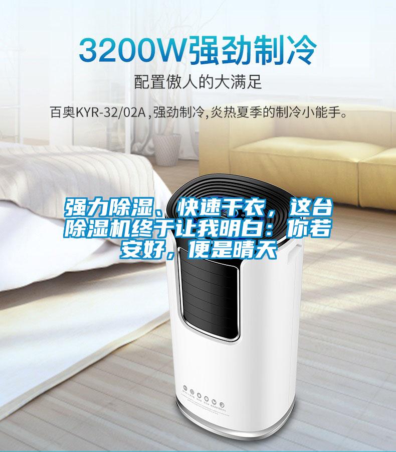 強力除濕、快速干衣，這臺除濕機終于讓我明白：你若安好，便是晴天