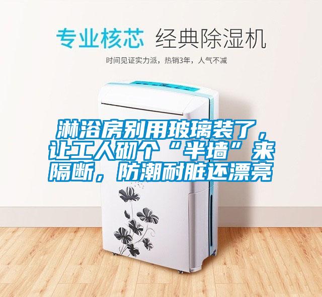 淋浴房別用玻璃裝了，讓工人砌個“半墻”來隔斷，防潮耐臟還漂亮