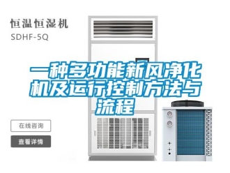 企業新聞一種多功能新風凈化機及運行控制方法與流程