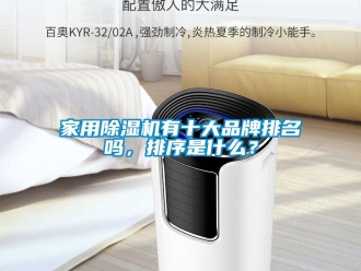 企業新聞家用除濕機有十大品牌排名嗎，排序是什么？